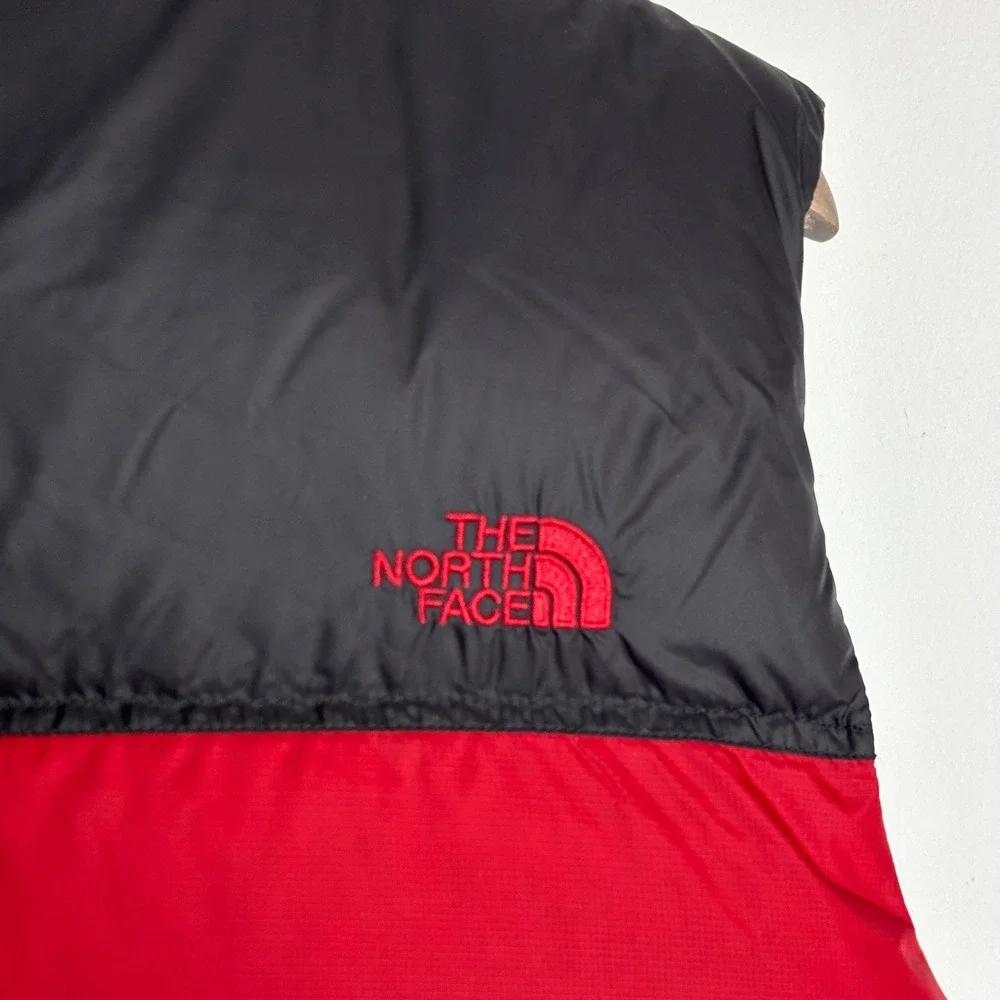 The North Face Red Black Men's 1996 Retro Nuptse 700 Down Filled Vest Size S‎